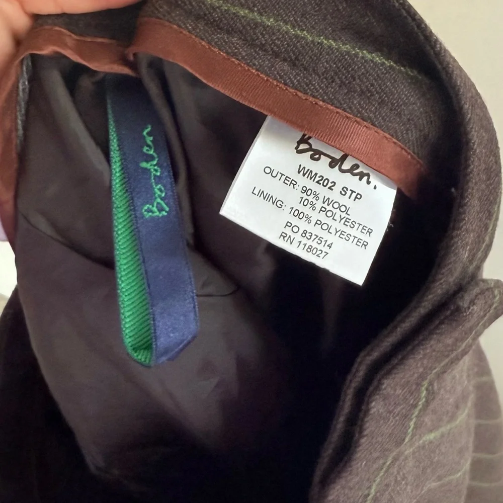 Boden Women’s Wool Blend Trouser Pants Brown and Green size 10R